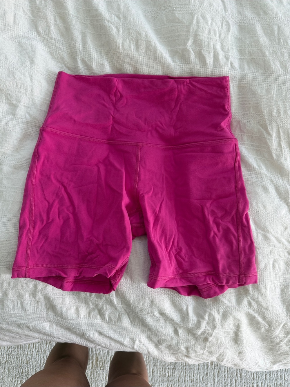 Lululemon high waist 6 inch pink bike shorts